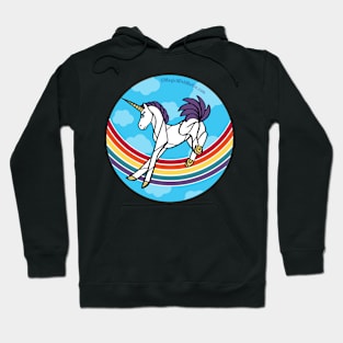 Rainbow Unicorn v9 — Dancing Uniquorn Illustration series Hoodie